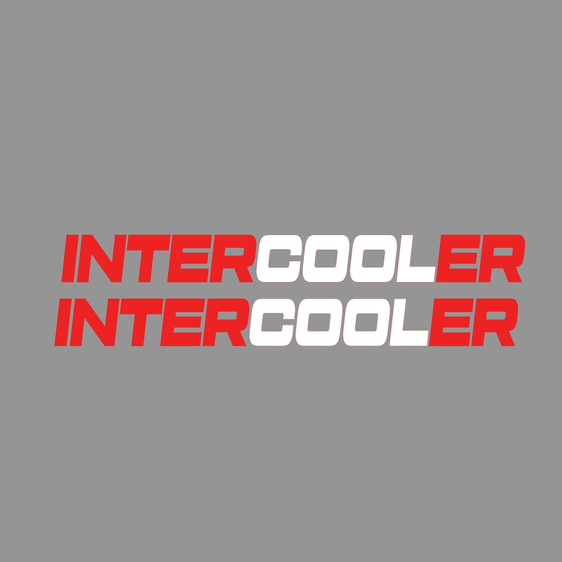 INTERCOOLER Stickers in two colors WWW.CSMCUSTOM.NO