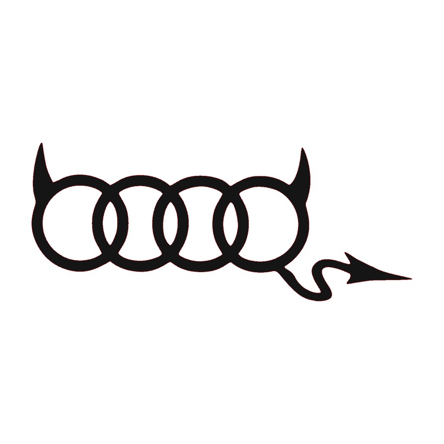 Audi-Evil-Logo-with tail Sticker