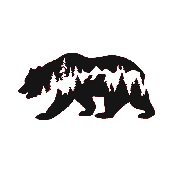 Bjørn-Natur-klistremerke