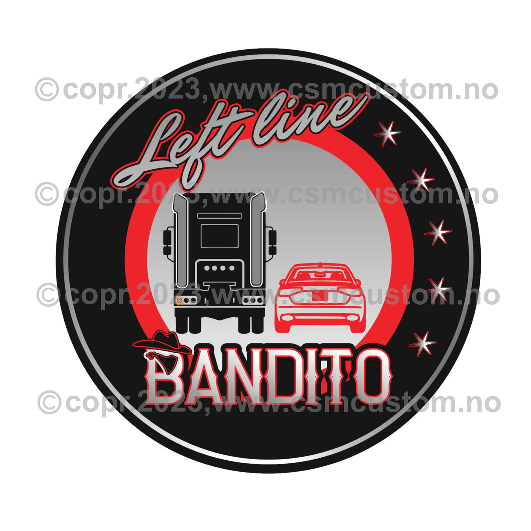 Left-line Bandito-Ø-7.5cm sticker