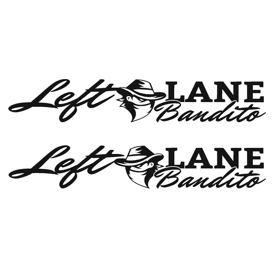 Left LANE Bandito - transferable vinyl sticker for side windows