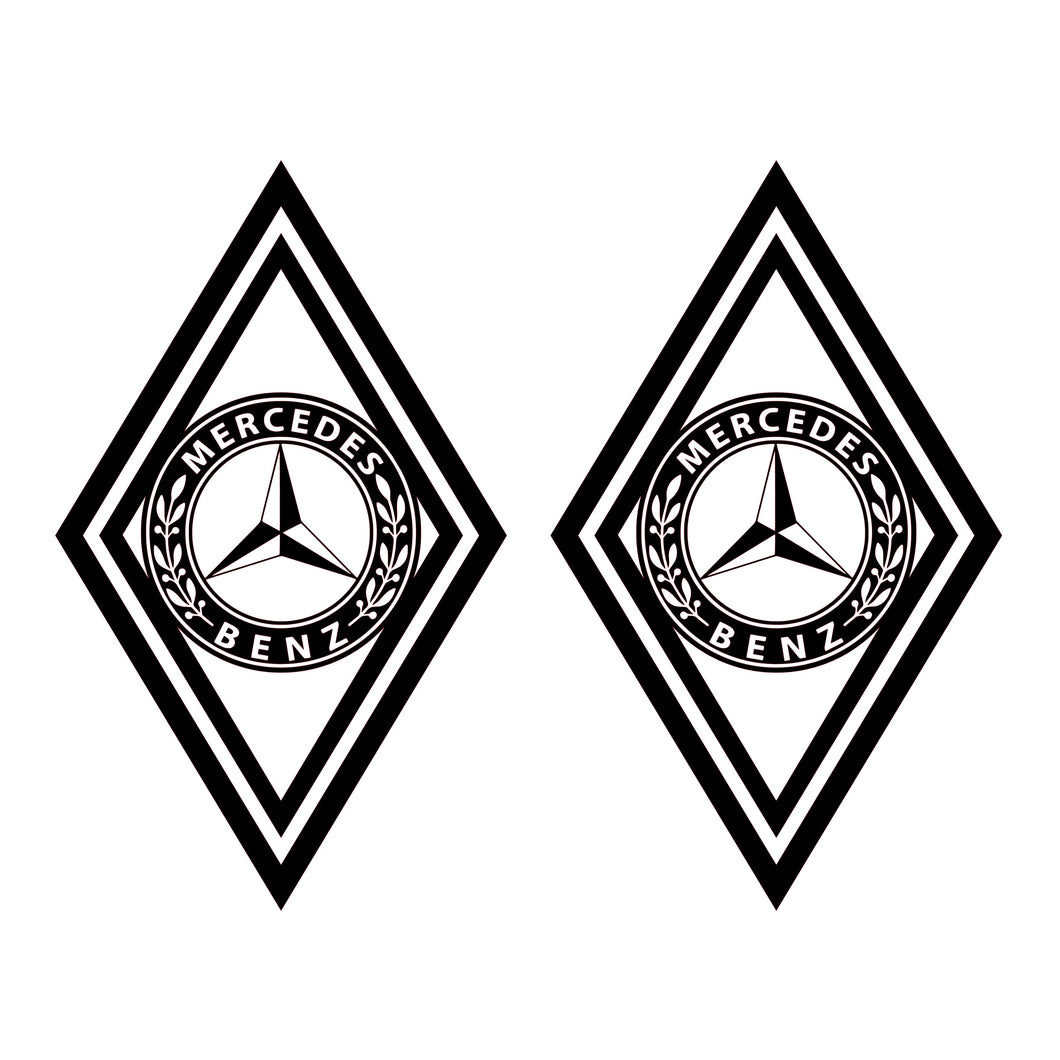 Corner Shield stickers with Mercedes-Benz logo