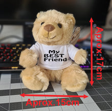 Load image into Gallery viewer, Teddy bear with customisable t-shirt
