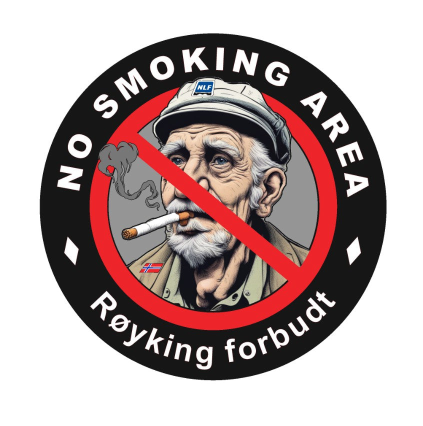 No Smoking area-Ø 7.5cm-sticker