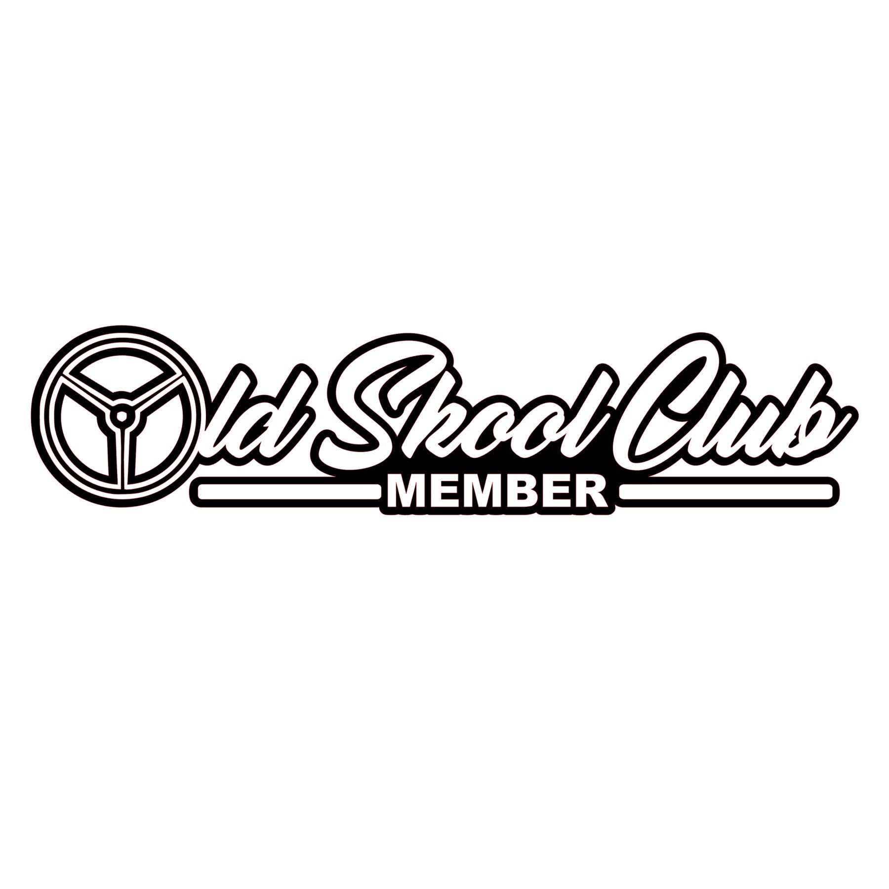 Old Skool Club Member Sticker-Outline –