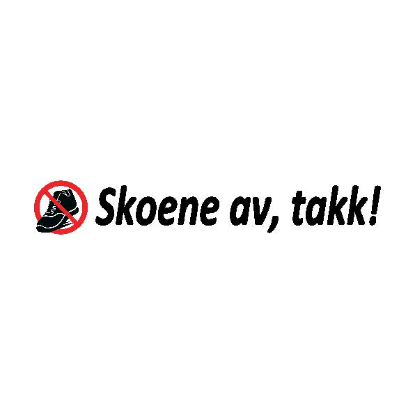 Skoene av, takk! klistremerker