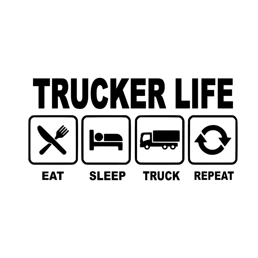 TRUCKER LIFE-Sticker
