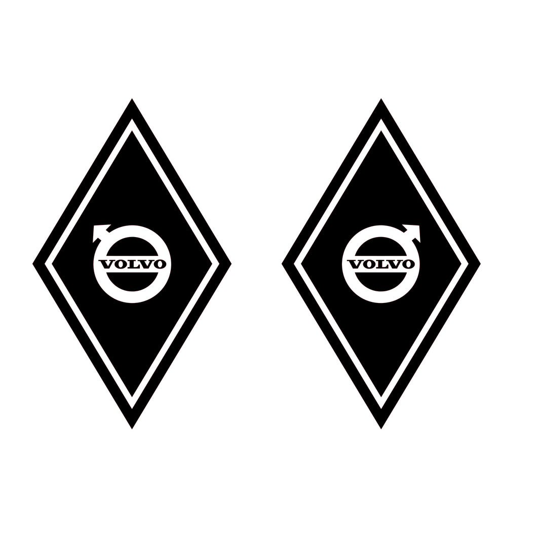 Corner shield stickers with volvo logo