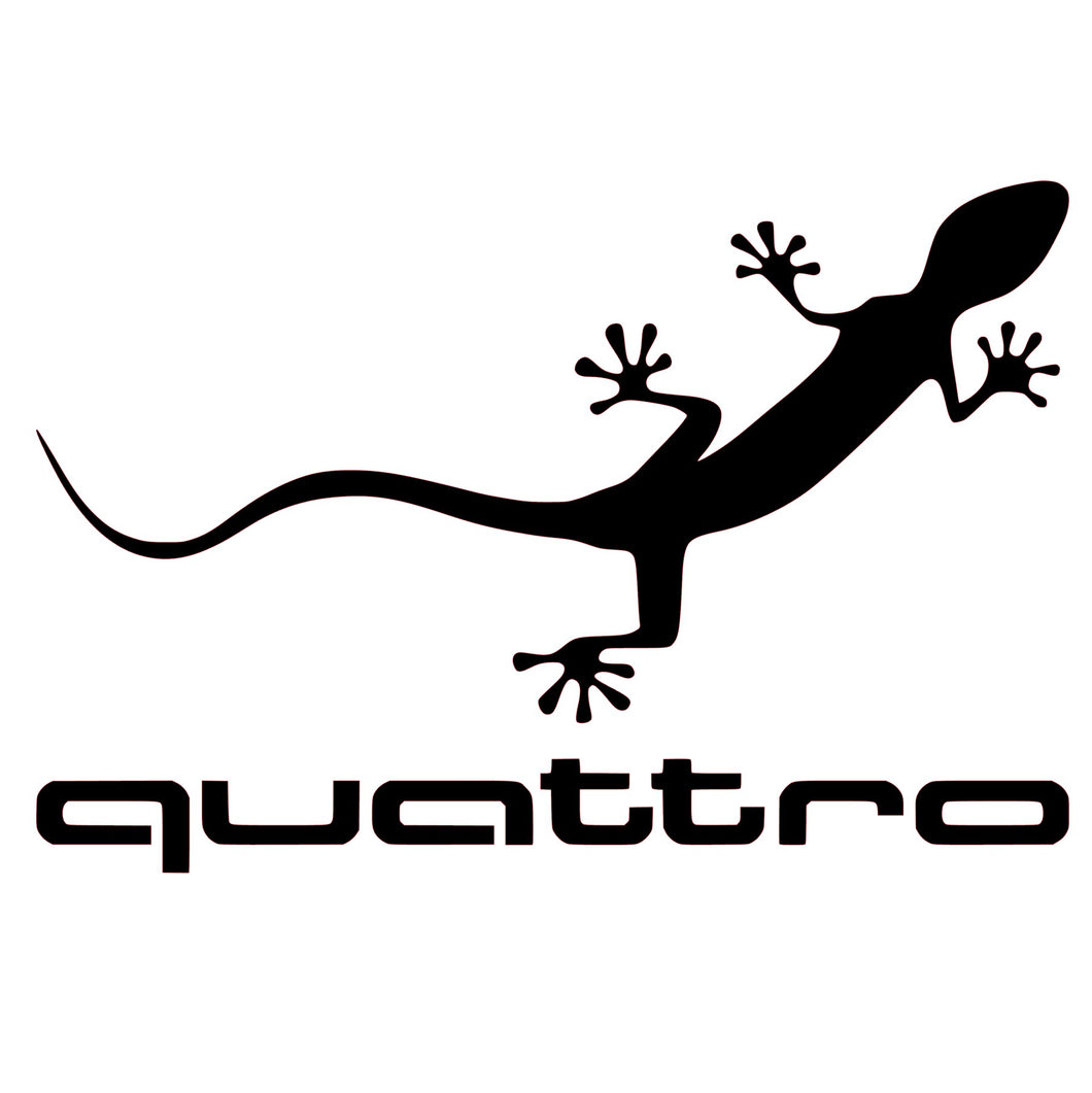 Quattro-Gecko-klistremerke for Audi