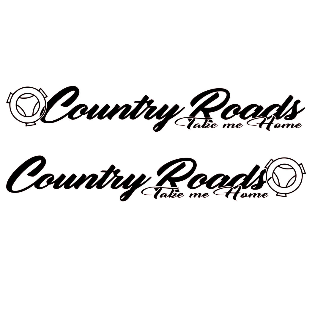 Country Roads-Side windows stickers for Scania