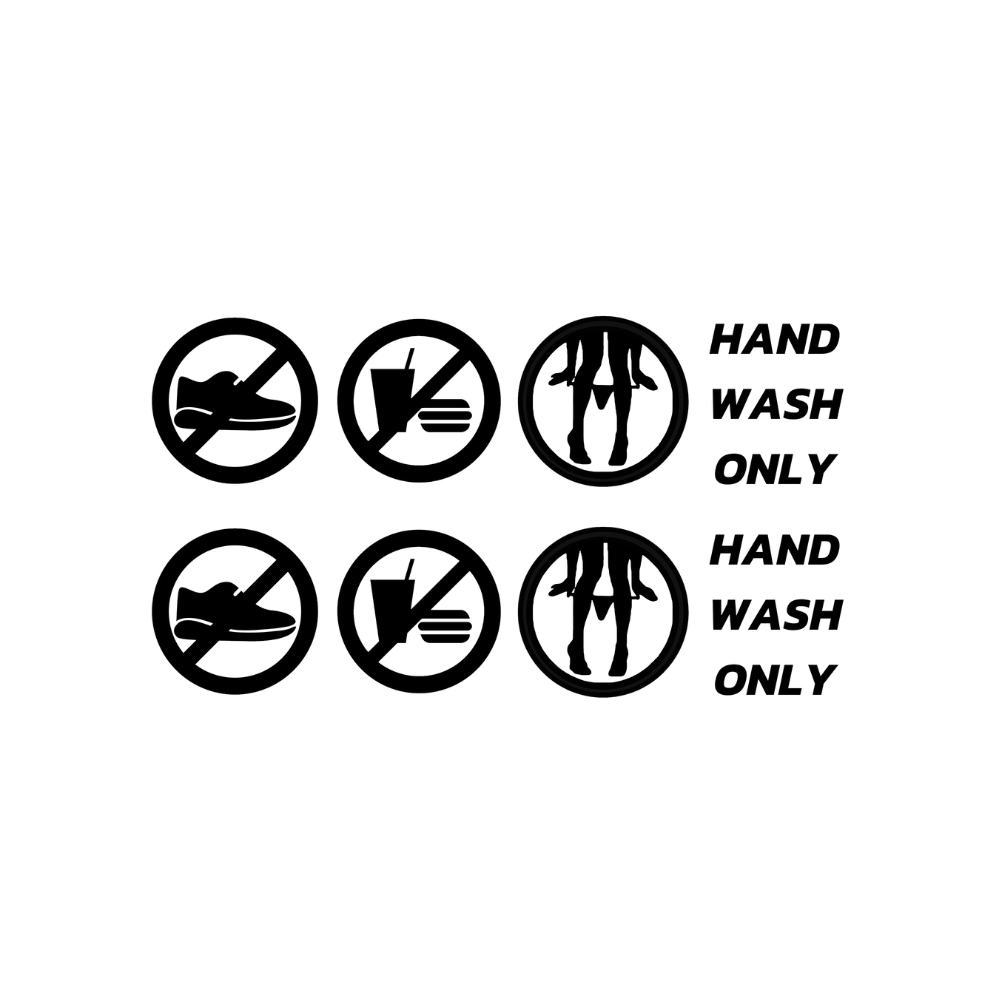 Hand Wash Only Transferable Vinyl Stickers Csmcustomno 8101