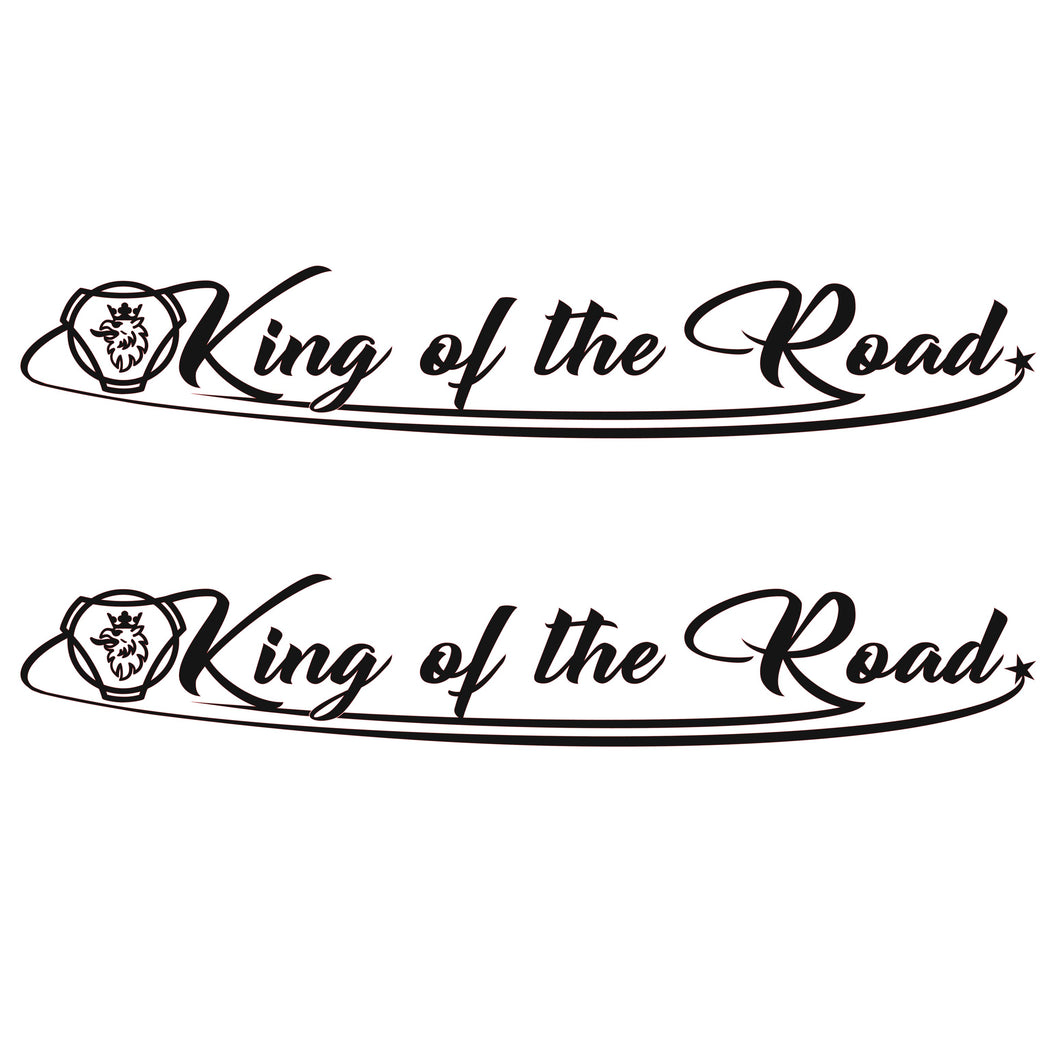 King of the Road - Klistremerker for sidevinduer